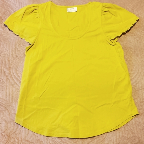 Maeve Lelyah Scalloped Top Size L - Picture 2 of 5